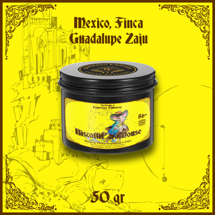 

Mexico Finca Guadalupe Zaju, Natural - Biscotti Caramouse - Biji Kopi Arabika - 50gr
