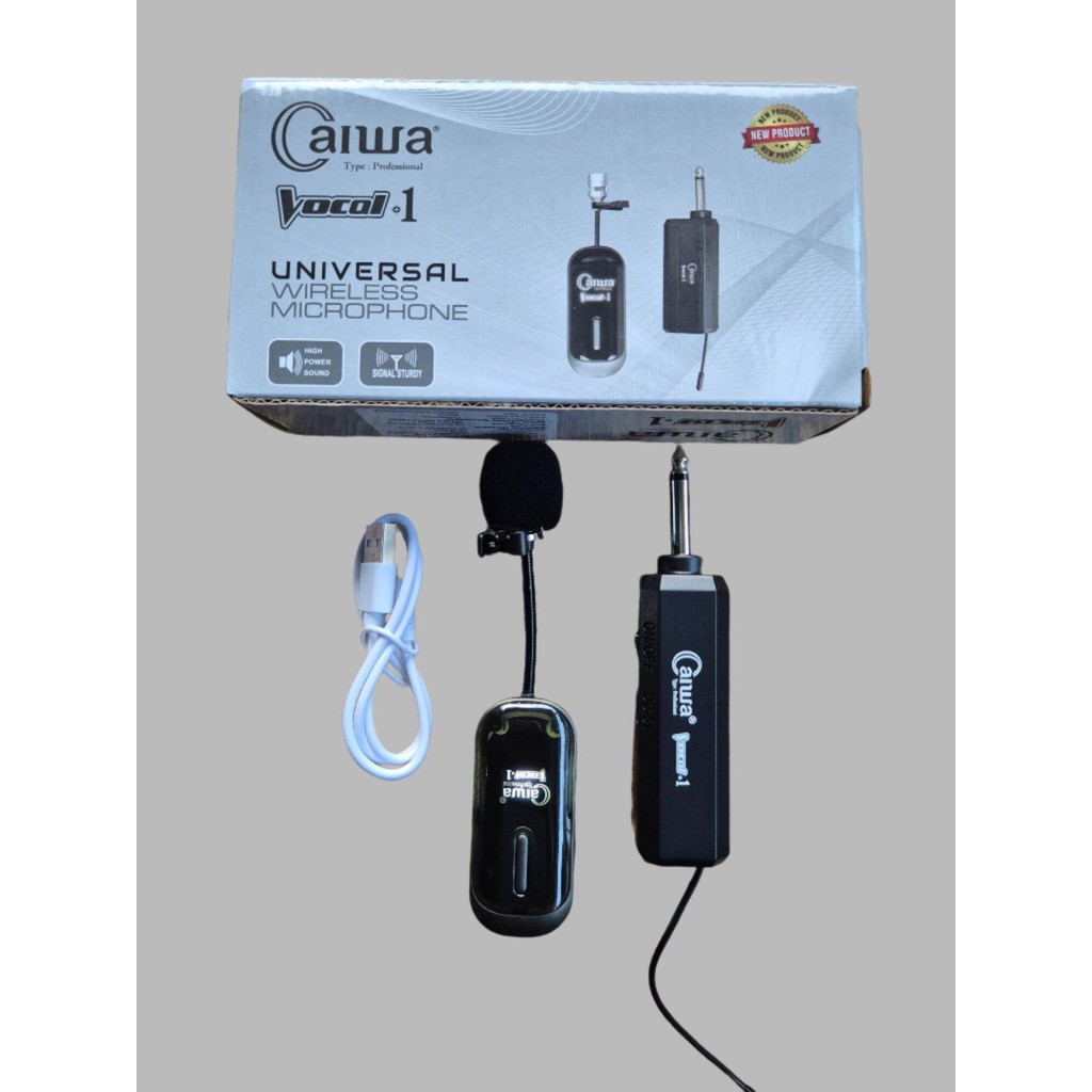 CAIWA BD-1 VOCAL-1 MIKROFON MIC CLIP ON WIRELESS UHF MIC IMAM MASJID MIC BANDO UNIVERSAL  MICROPHONE