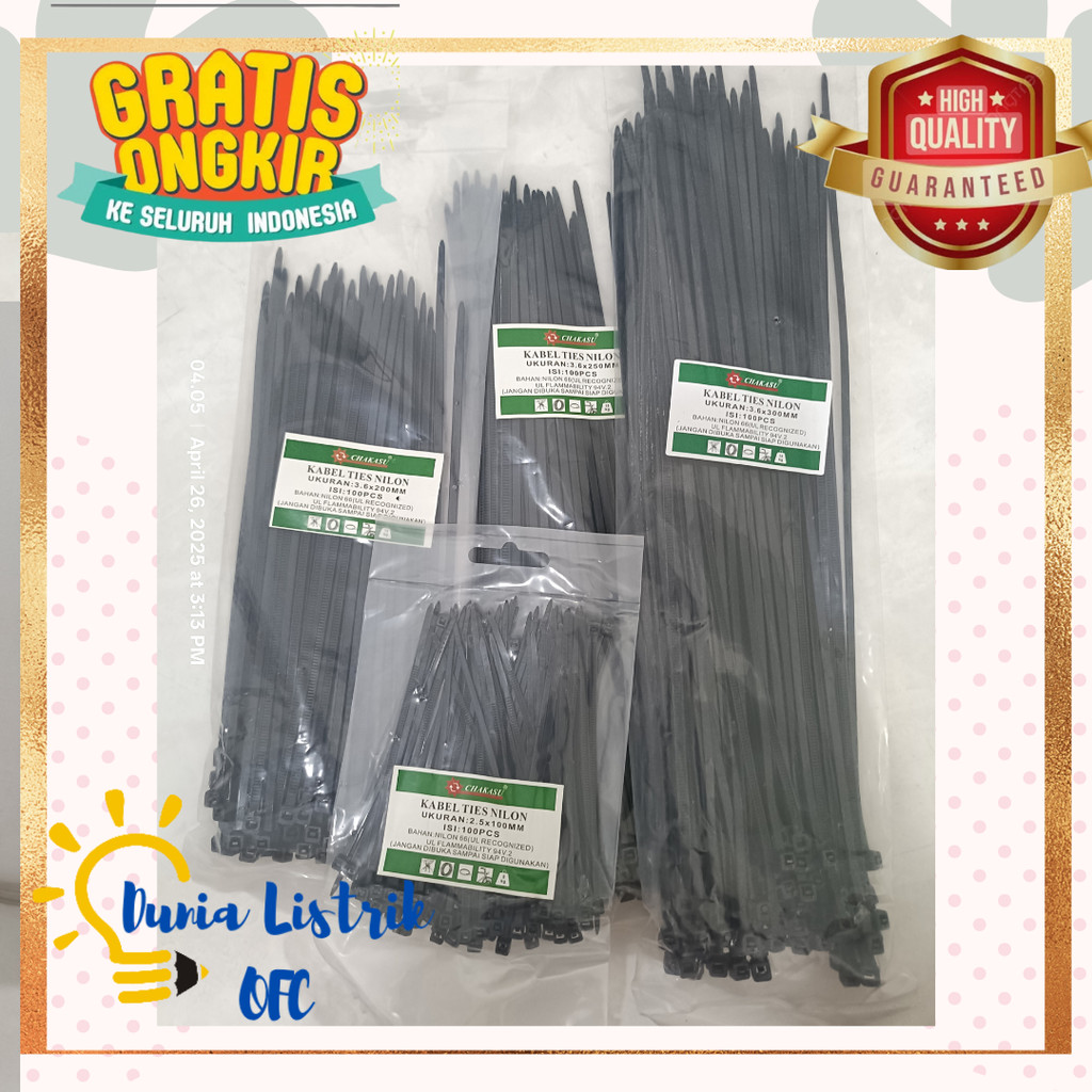 

Kabel Ties 3.6x300mm Hitam Kabel Ties 30cm Kabel Ties Besar Murah Kabel Ties 2.5x100mm Kabel Ties 2.5x150mm Kabel ties 2.5x200mm Kabel Ties 3.6x200mm Kabel Ties 3.6x250mm Kabel Ties 3.6x300mm Tali Krek Tali Packing