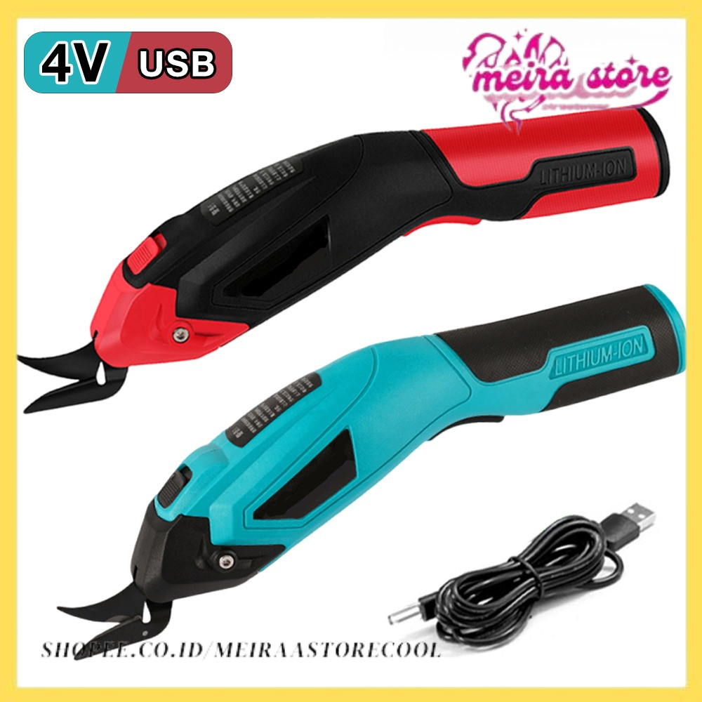 

4V Industrial Grade Tungsten Steel Electric Scissors, Cordless Fabric Scissors Home Cutting Machine USB Rechargeable Power Tools