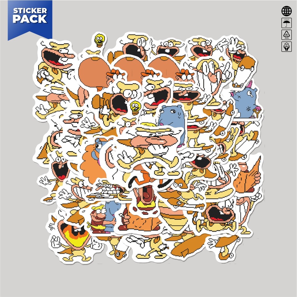 

[100PCS]Stiker Pack Stiker Pizza Tower V4 Aesthetic Vinyl Anti Air Dekorasi Sticker Laptop Buku Journal Koper Helm Casing HP Gitar Helm Skateboard