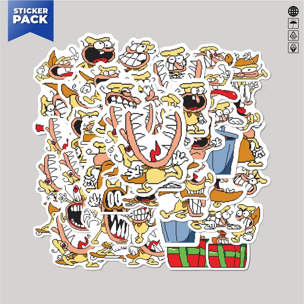 

[100PCS]Stiker Pack Stiker Pizza Tower V25 Aesthetic Vinyl Anti Air Dekorasi Sticker Laptop Buku Journal Koper Helm Casing HP Gitar Helm Skateboard