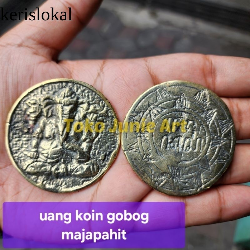 Uang Koin Model Kuno Majapahit Kuningan Asli Uang Gobog KL17