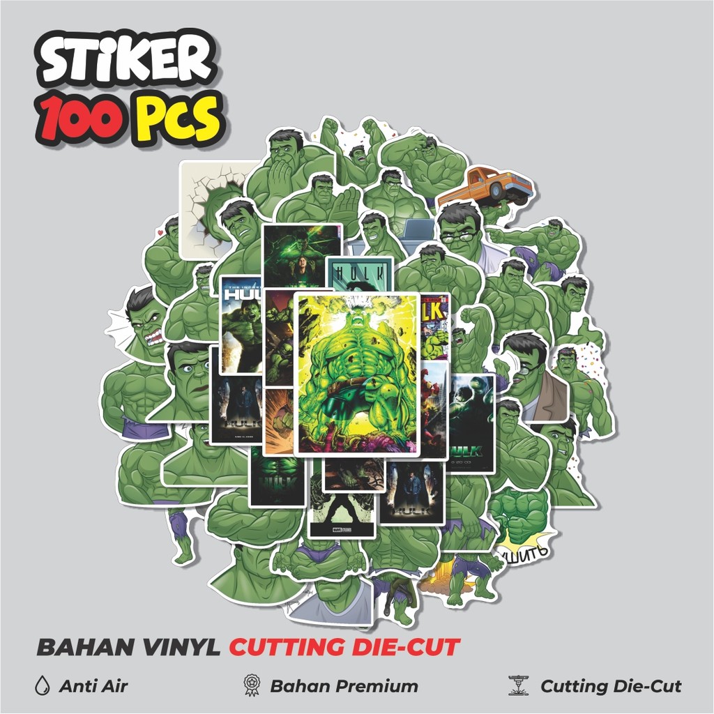 

Terbaru! 50 pcs Stiker Kartun Hulk Dekorasi Lucu Kreatif untuk Notebook, Skateboard, HP