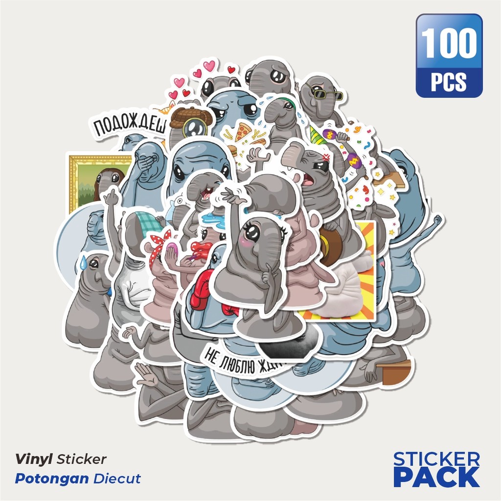 

Stiker Vinyl Stiker Kartun Homunculus loxodontus Waterproof Aesthetic- Untuk Laptop, Motor, dan Helm - Paper Stationery Pack