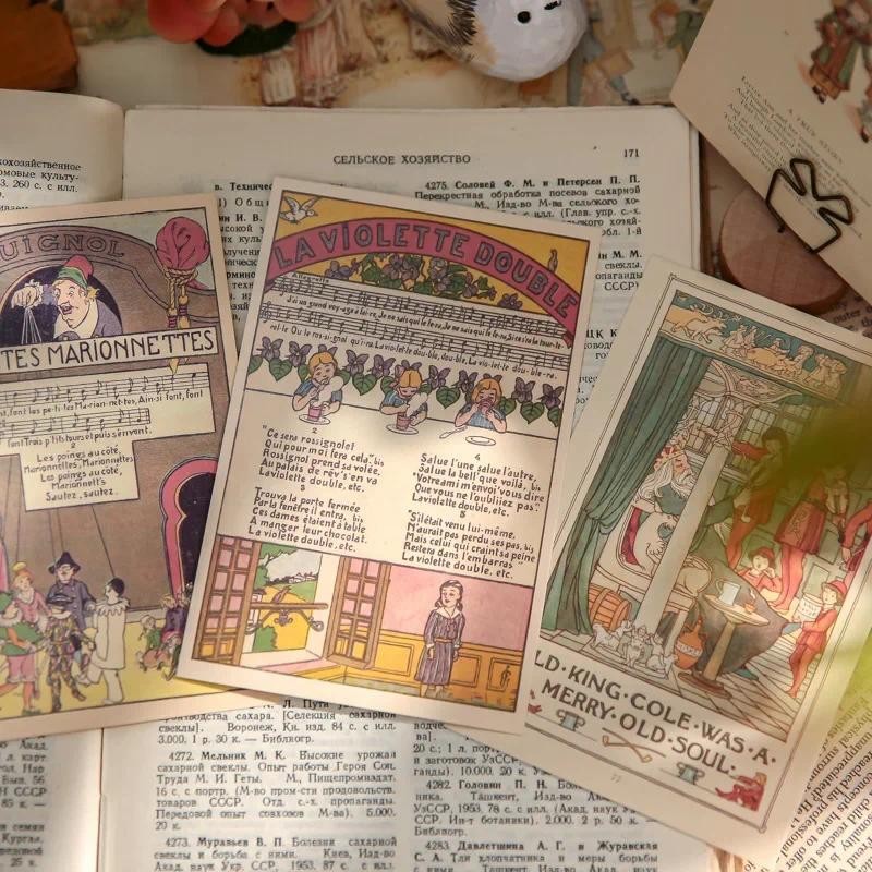 

Mr. Paper, Boxed Postcard Series, Creative Cross-border Retro Text Student Travel Souvenir Message Postcard