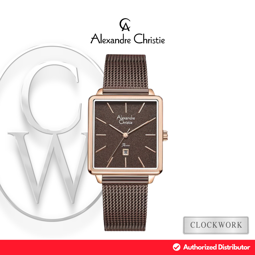 Jam Tangan Wanita Alexandre Christie Passion AC 2922 LDBROBO Rantai Pasir / Mesh Strap Casual Minima