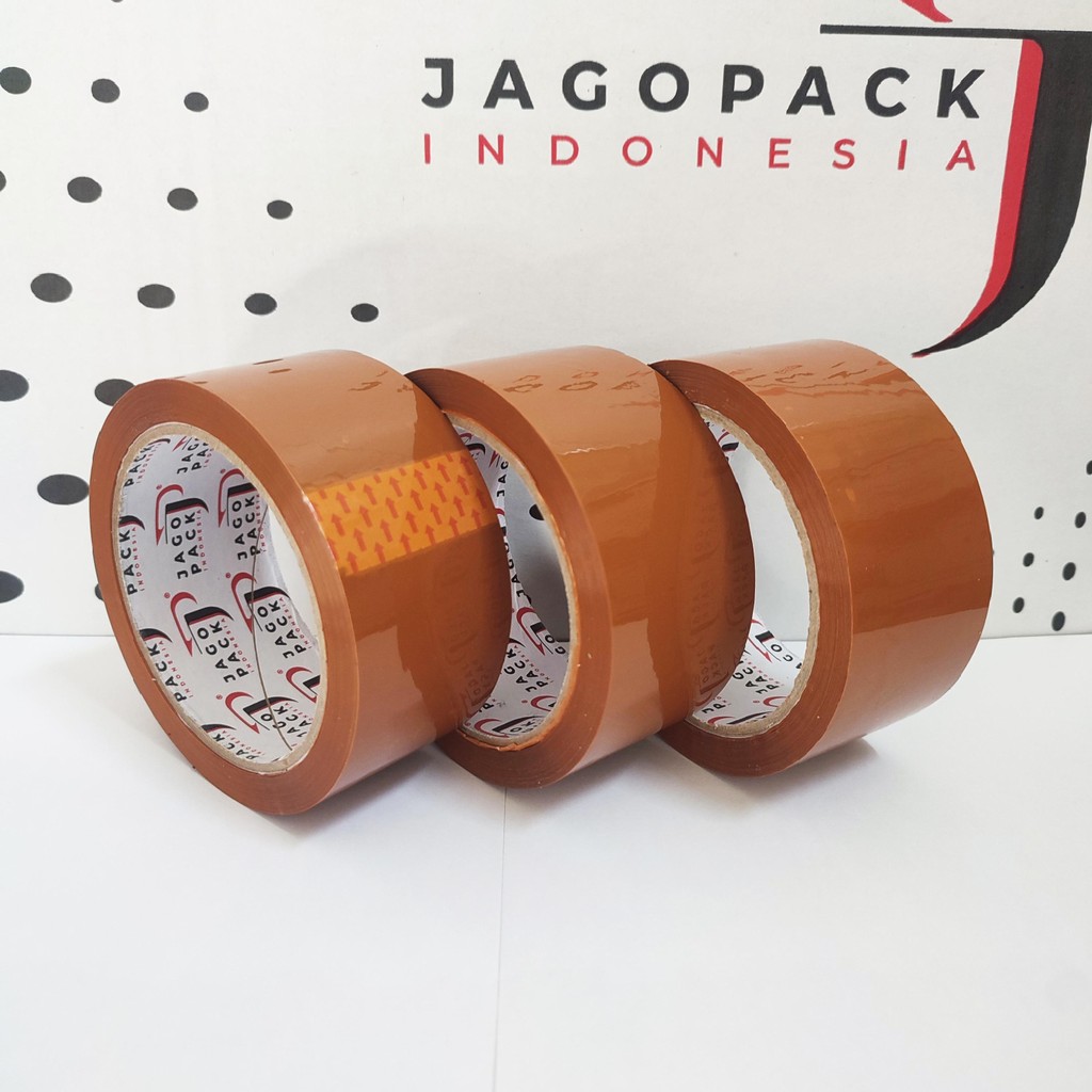 

3 Pcs - Lakban Lakban Coklat Ekonomis 45 x 100 yard - Jago Pack Indonesia