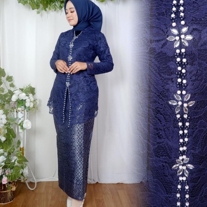 ✨LARIS✨ -stelan kebaya encim brokat payet/kebaya wisuda/kebaya pesta/kebaya - lime, atasan aja