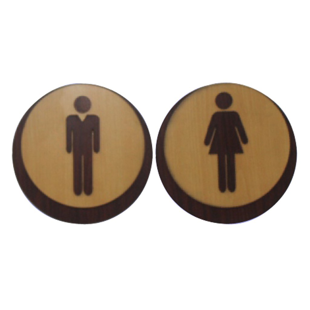 

GM LABEL ACRYLIC WOODEN SIGN TOILET WS 755