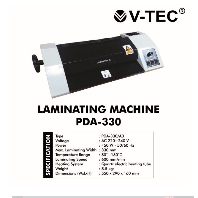 

V-TEC MESIN LAMINATING PDA-330 A3