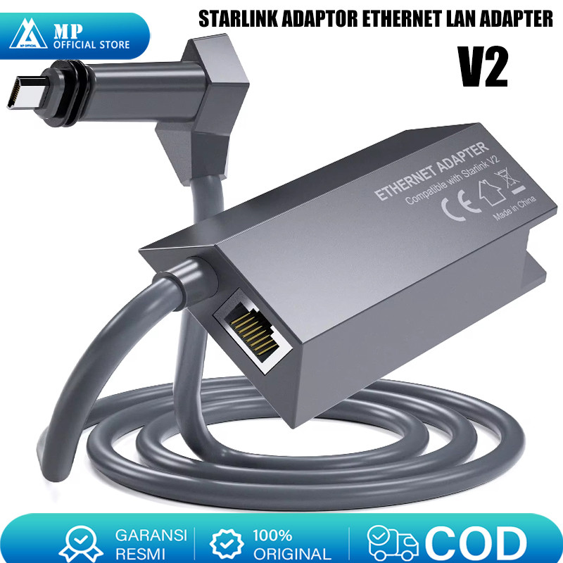 STARLINK Adaptor Lan Starlink V2/Gen 2 Starlink Ethernet Adaptor / Lan/Starlink Adaptor Ethernet LAN