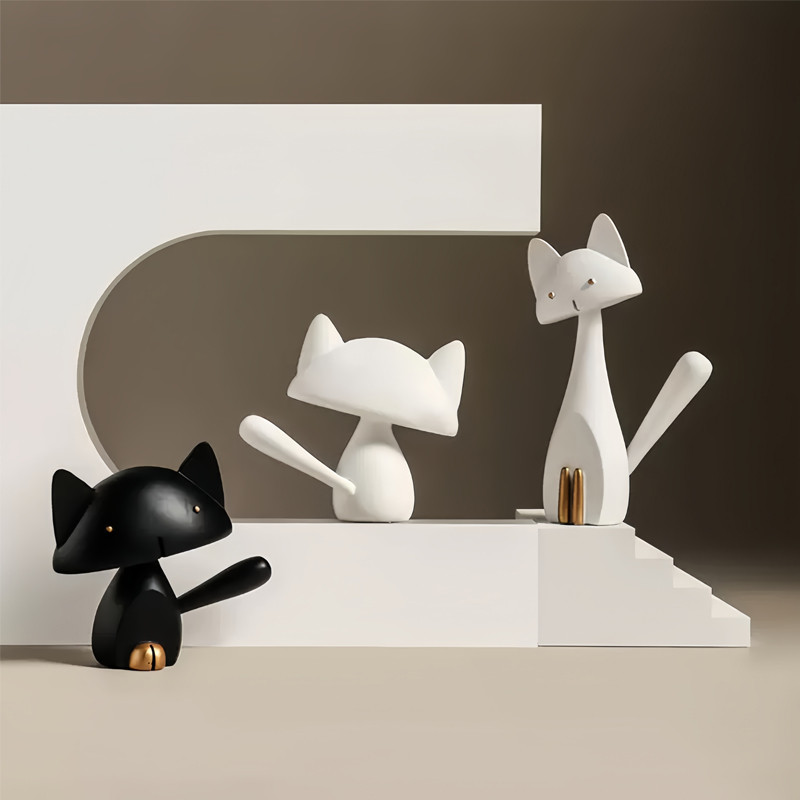 

Animal statue ornaments Living Room Modern Decorations Desktop Sculptures Decor Home Table Ceramic Cute Cat Arts And Crafts