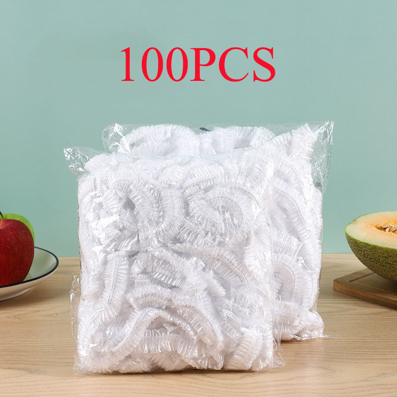 Disposable Food Cover Plastic Wrap Fruit Food Cover Bags Elastic Plastic Wrap Cover Food Grade Stora