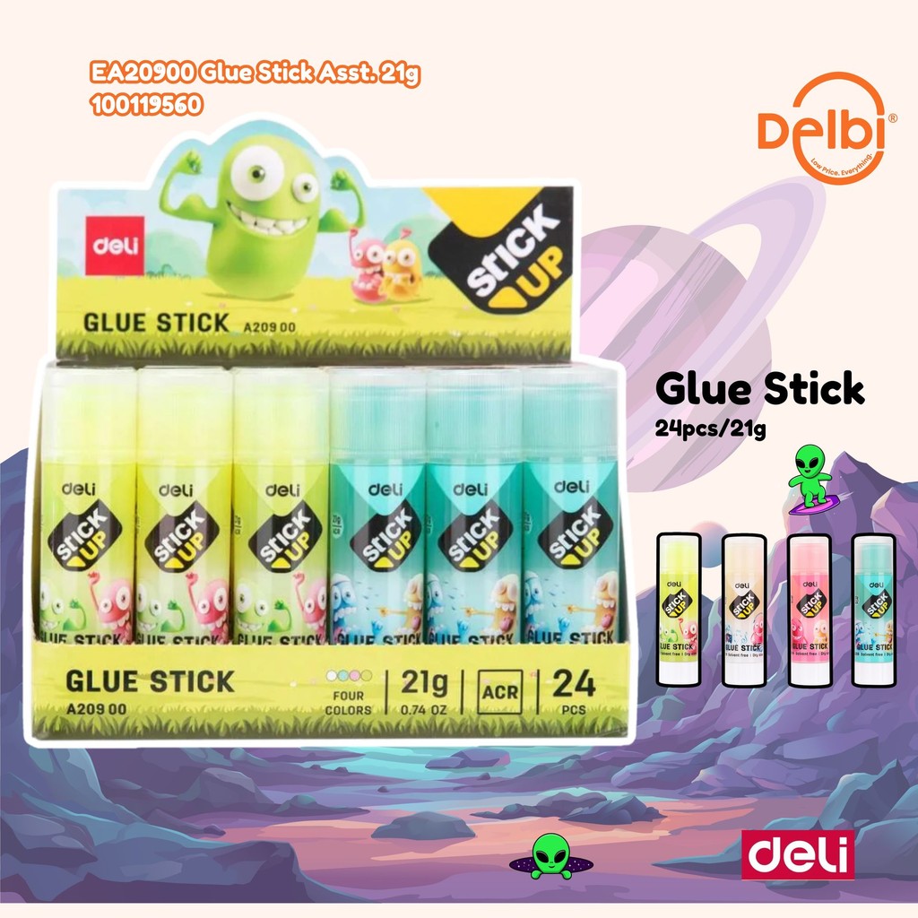 

Deli Lem Stik Gel 21g Warna Transparan tidak beracun EA20900 Glue Stick Asst. 21g