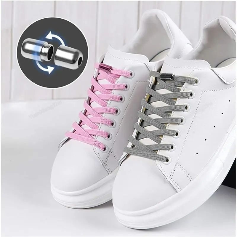 Tali Sepatu modern Capsulelock System  Elastis Pipih 6mm