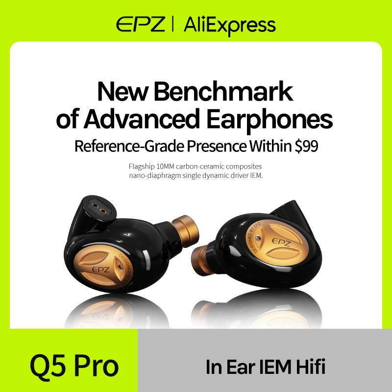 EPZ Q5 Pro Earphones Wired HIFI Second Generation Ceramic Carbon Nano Dynamic IEM In Ear Monitor  2 