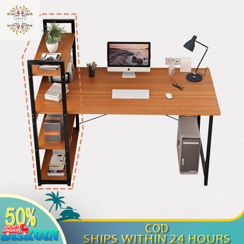 Belajar Anak / Meja Kerja 120x50CM Meja Kantor Besi Meja Belajar Minimalis Meja Komputer Serbaguna M
