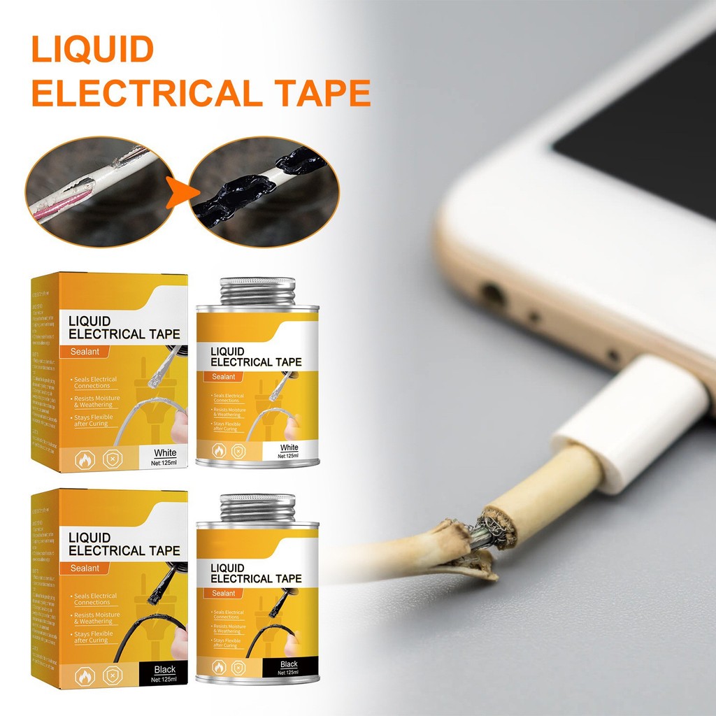 Liquid Electrical Tape Cable Paste Waterproof Insulating Glue Paste Quick-Drying Electrical Insulati