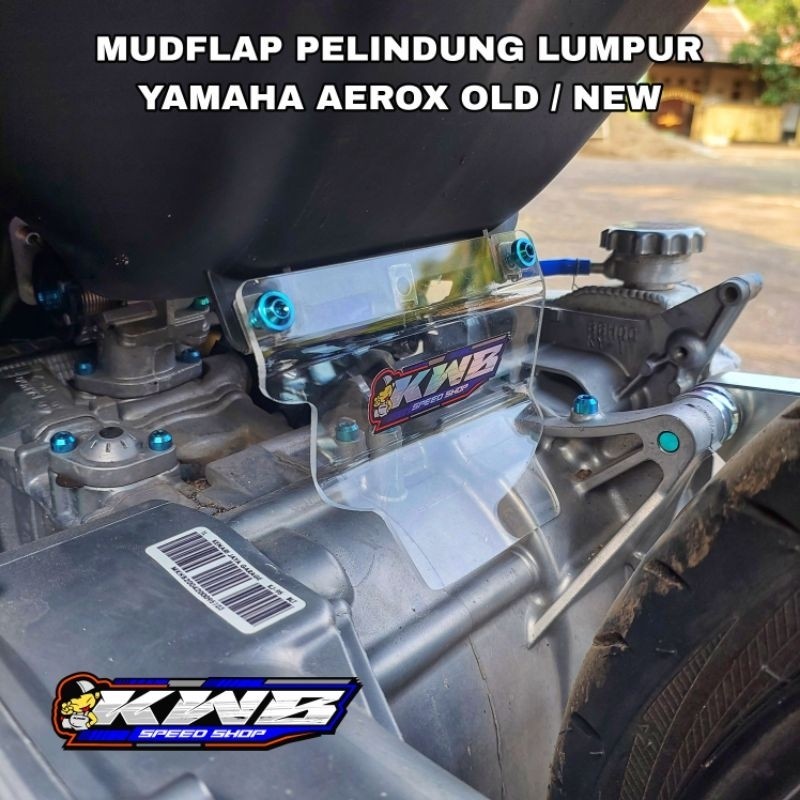 Mudflap pelindung lumpur yamaha aerox new aerox old standar / downsize mounting 5-6cm plug n play (f
