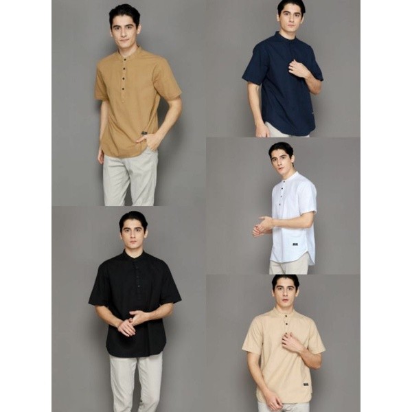 KEMEJA PRIA/KEMKO LENGAN PENDEK LINEN PREMIUM ORIGINAL