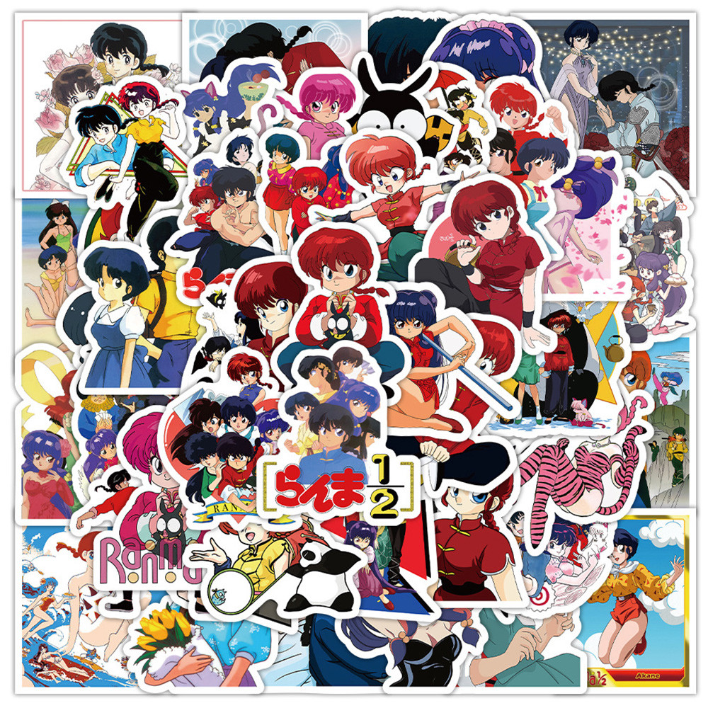 

10/30/50pcs Anime Ranma 1/2 Cartoon Stickers Tendou Akane Decals Skateboard Laptop Motorcycle Phone Waterproof Sticker Kids Toys