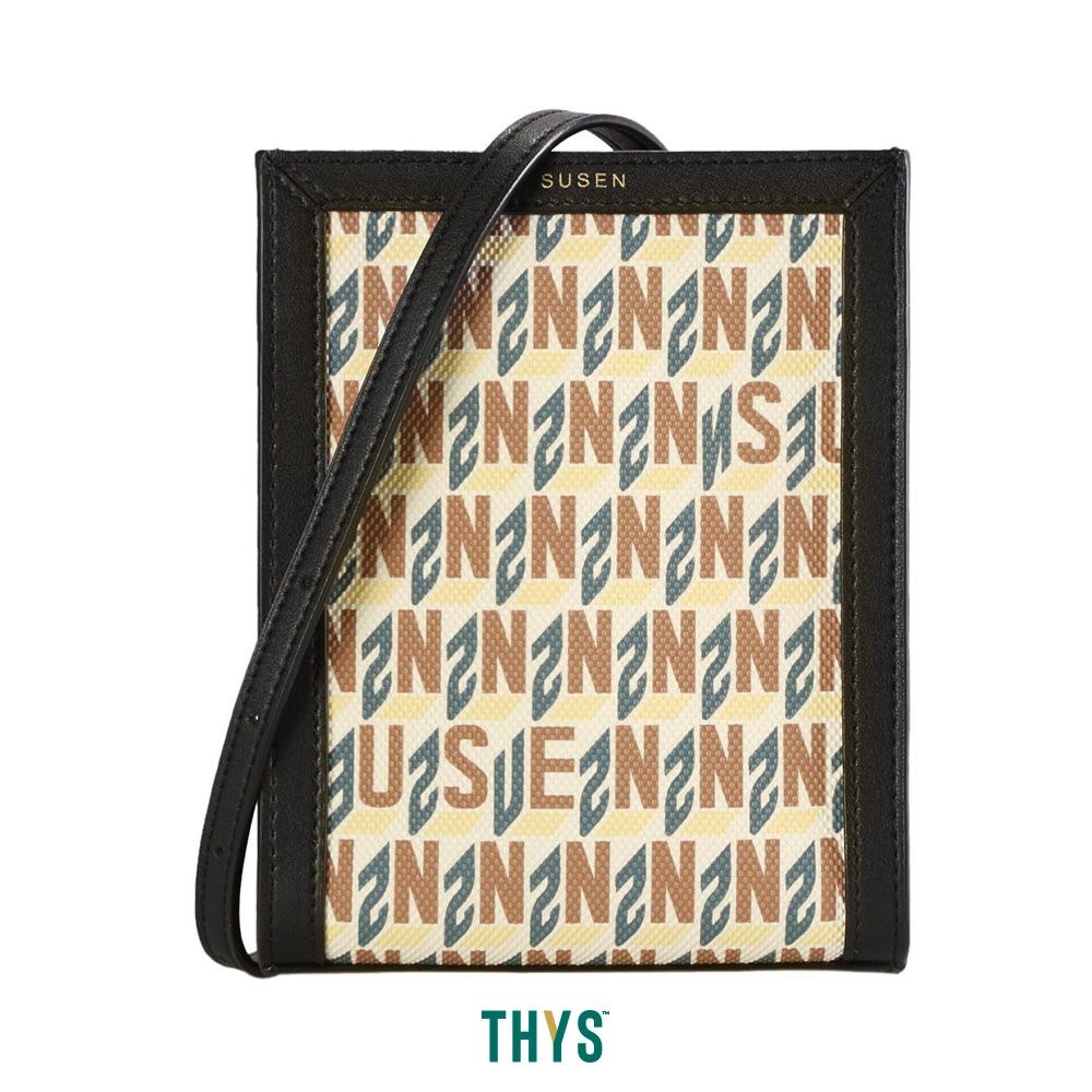 THYS Susen Tas Selempang Flatpouch Monogram - Krem Sling Bag Crossbody Bag Tas Bahu Tas Slempang