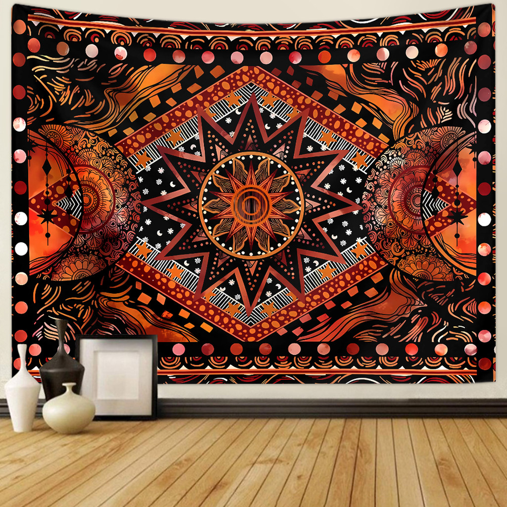

1pc Vintage Sun, Moon Tapestry, Bohemian Tapestry, Hippie Style Tapestry, Bedroom and Living Room Decorative Wall Hanging