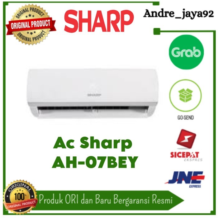 Ac Dinding Split R32 Sharp 3/4Pk AH-07BEY