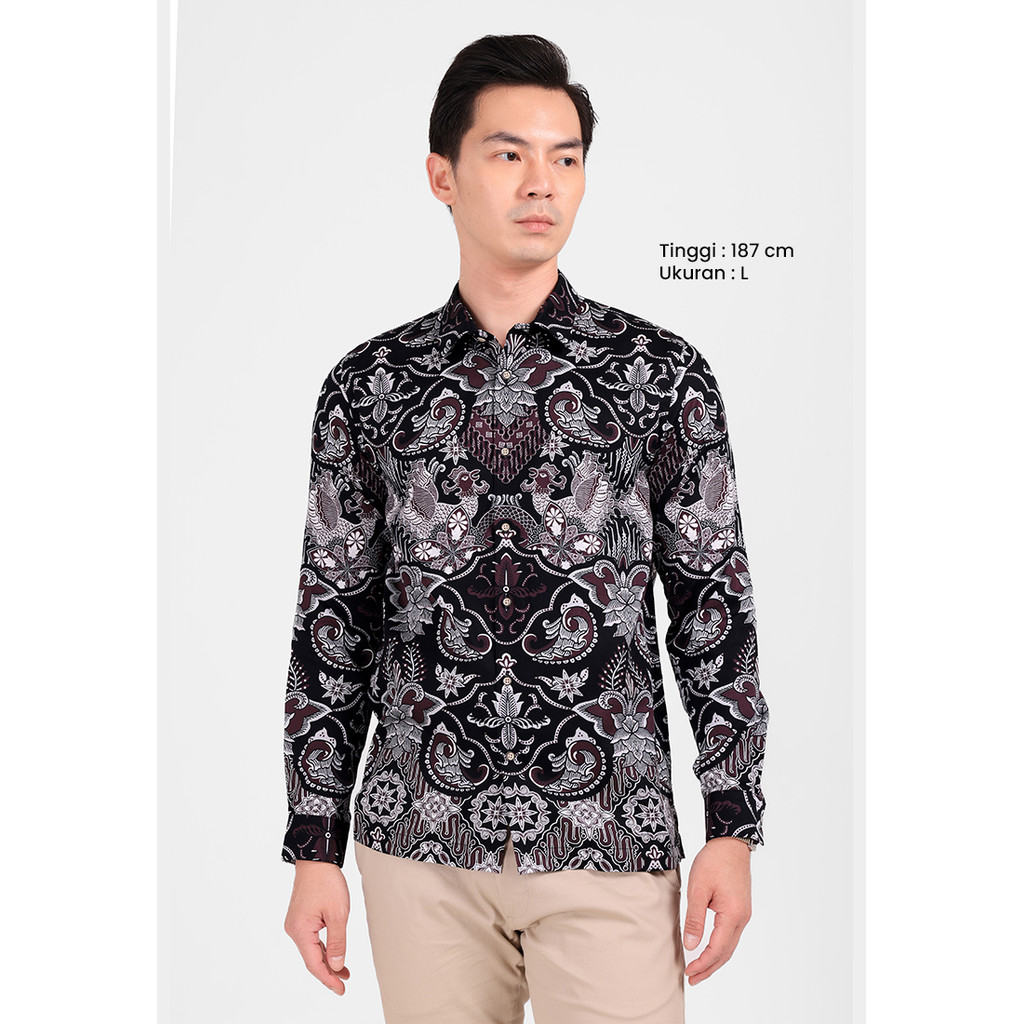 MANZONE - Kemeja Batik Lengan Panjang Pria Daranjaka 1 Modern Fit