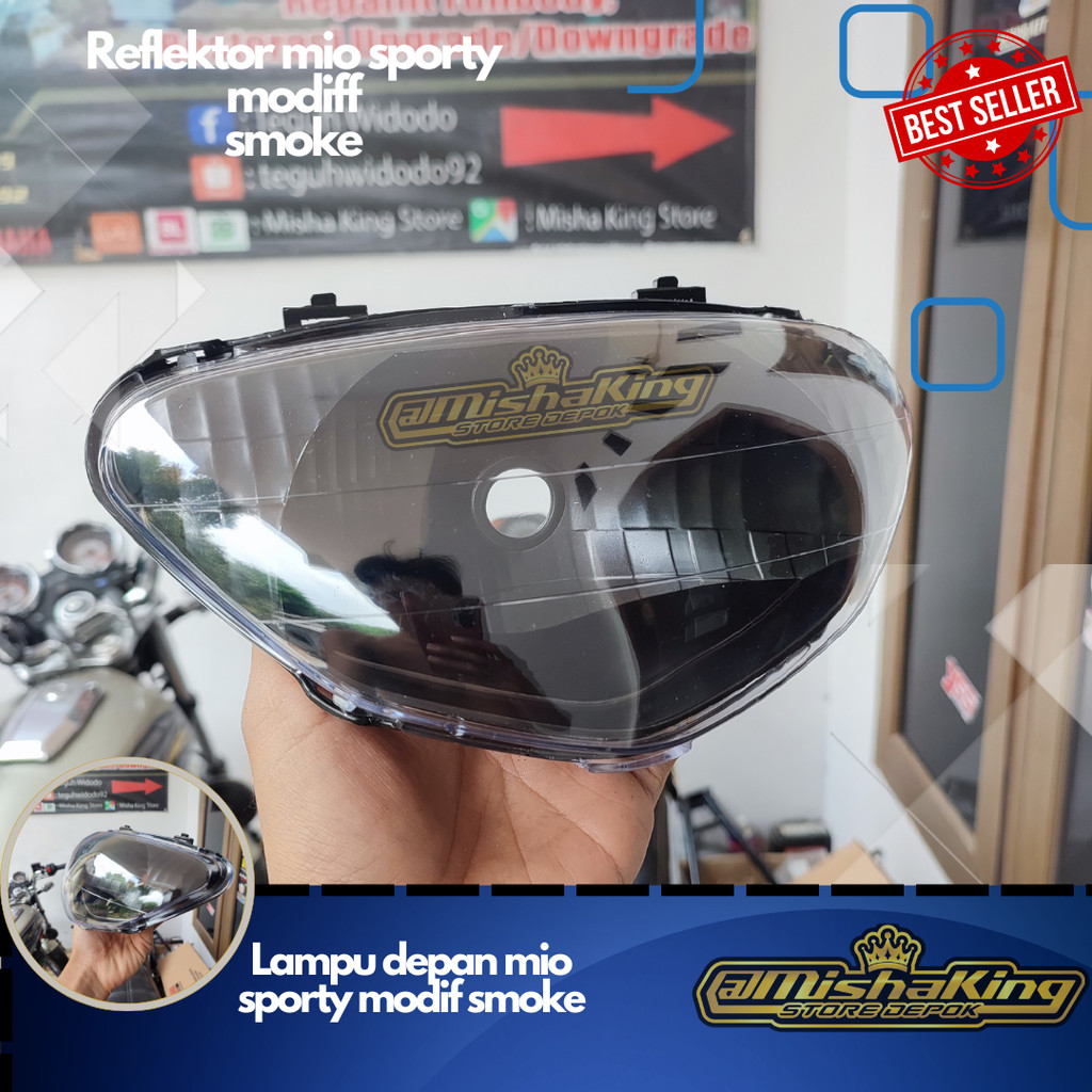 Reflektor mio sporty modif smoke bahan billed