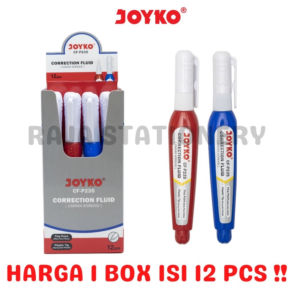 

JOYKO CORRECTION FLUID PEN TIPEX CAIR JOYKO PUTIH CF-P235 TIPX TIP EX LUSIN MURAH [12PCS]