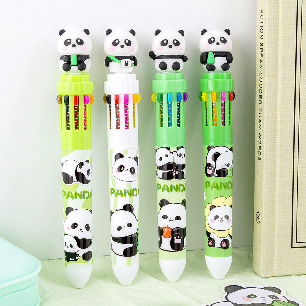 

⭐JOJU⭐ PULPEN MEKANIK 10 WARNA TINTA BERBEDA DALAM 1 PENA MOTIF KARAKTER PANDA 3D LUCU IMUT