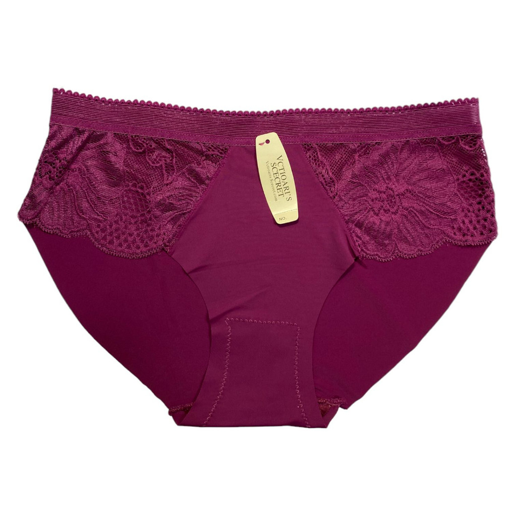 CUCI GUDANG CD8425 Celana Dalam Wanita Seamless Renda Bunga CD Bahan Satin Panties