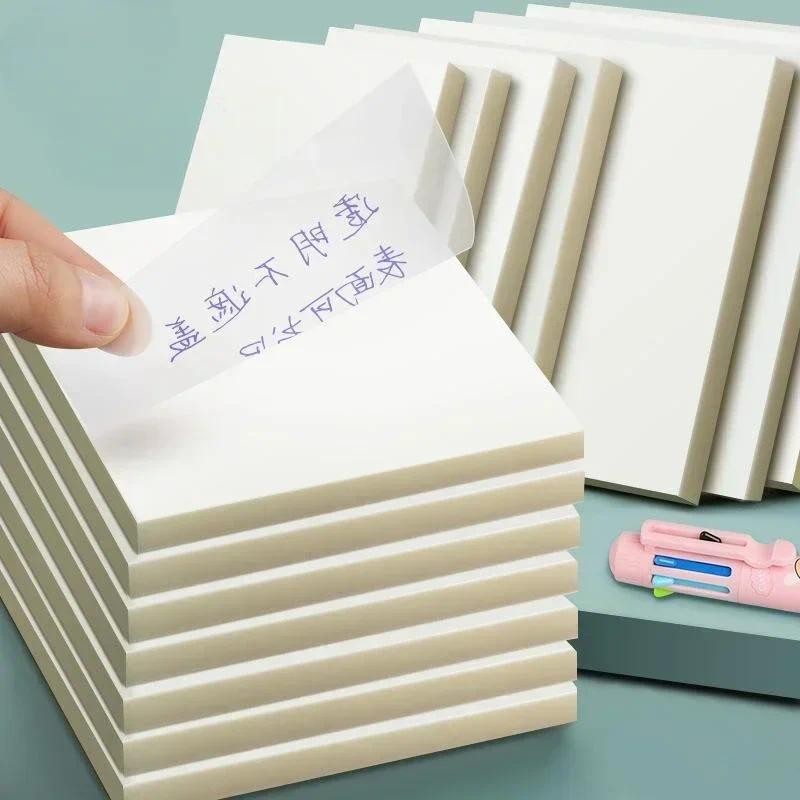 

High Quality 50 Sheets Transparent Sticky Notes Memo Pad Bookmark Marker Memo Sticker Paper Office School Supplies