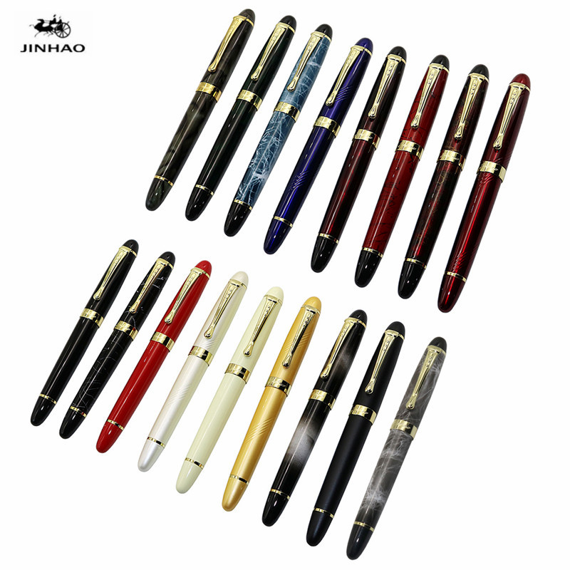 

Jinhao X450 Iraurita Fountain pen Full metal Golden Clip luxury pens student Gift Stationery Office school supplies