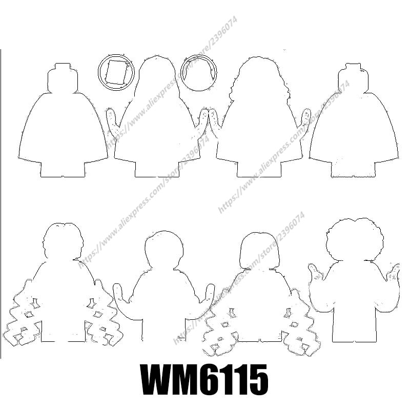 Single Action Figures   Building Blocks 043 WM6115 WM2156 WM2157 WM2158 WM2159