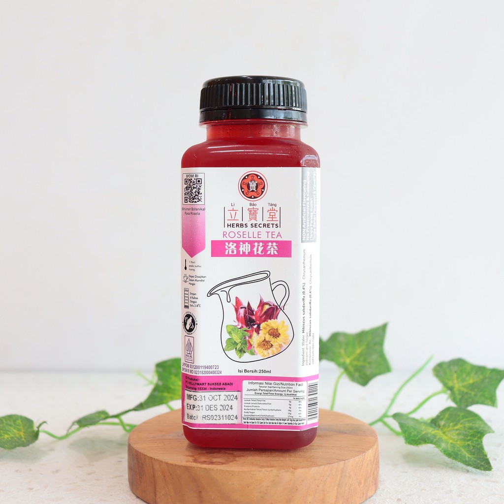 

250ml Roselle Teh Li Bao Tang Rosella Tea - Herbs Secrets