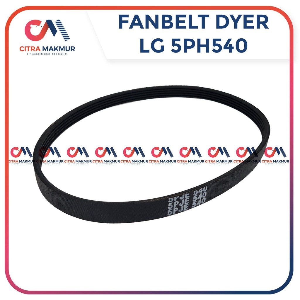 Fanbelt mesin cuci 5pje540 Front Top Loading Aqua Electrolux 1 tabung 5 pje 5pje 540 fan belt van be