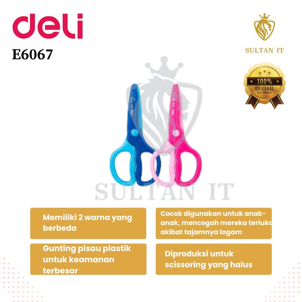 

DELI SCISSORS EZ500 Blue Black / E6067 Pink Biru