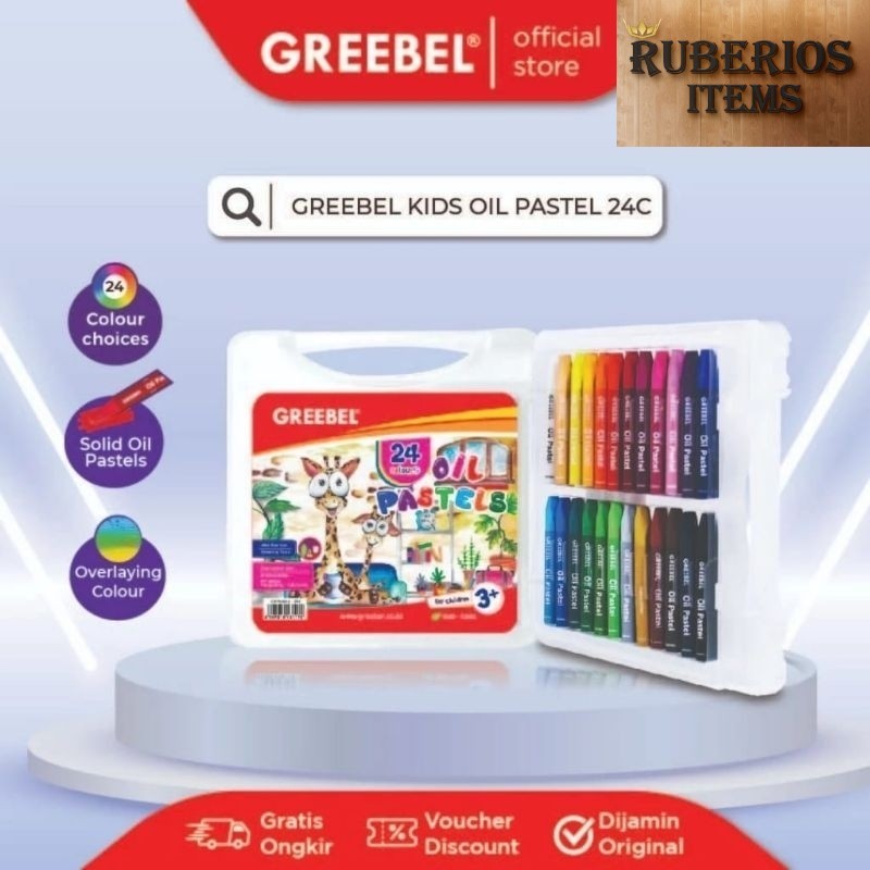 

GREEBEL Crayon 24 warna / Oil Pastel Greebel 24 Warna