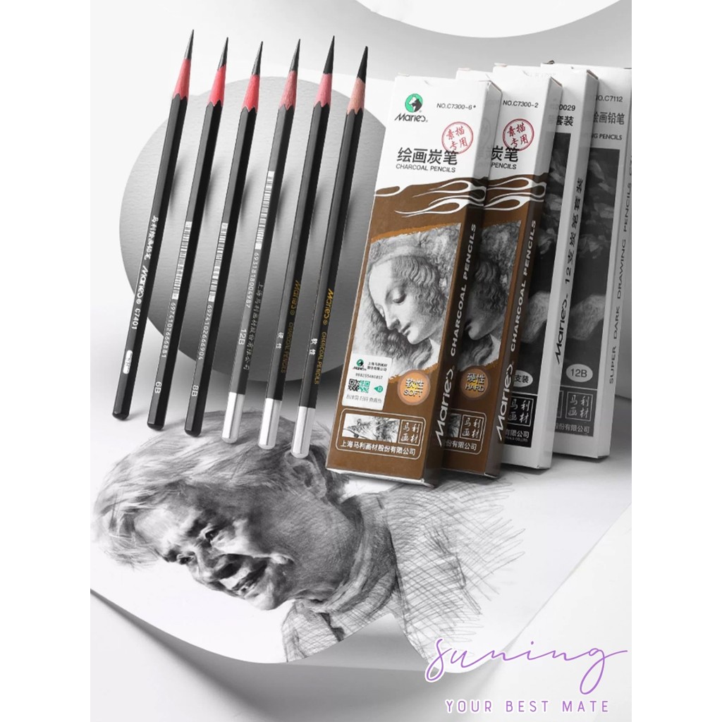 

Maries Charcoal Pencil Sketch Pensil Sketsa arang seni rupa mahasiswa seni profesional