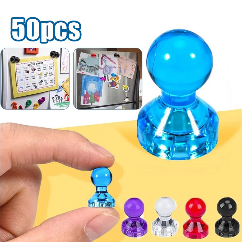 

【COD】Isi 50 Pin Magnet Neodynium Memo Kulkas Magnetic Papan Tulis Whiteboard Strong Stainless Steel