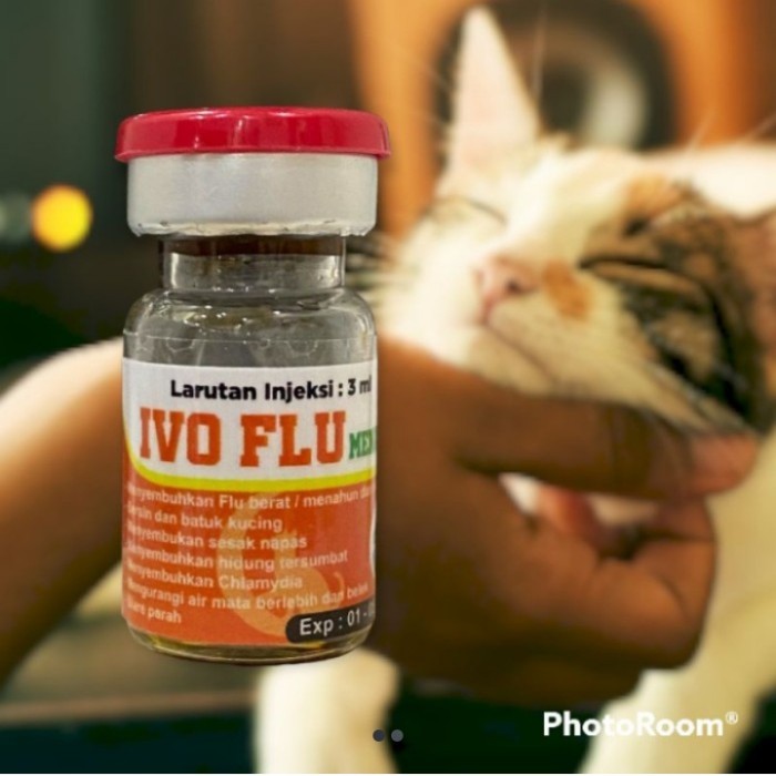 [BERGARANSI] IVO FLU OBAT SUNTIK UNTUK FLU KUCING MENAHUN/BERAT