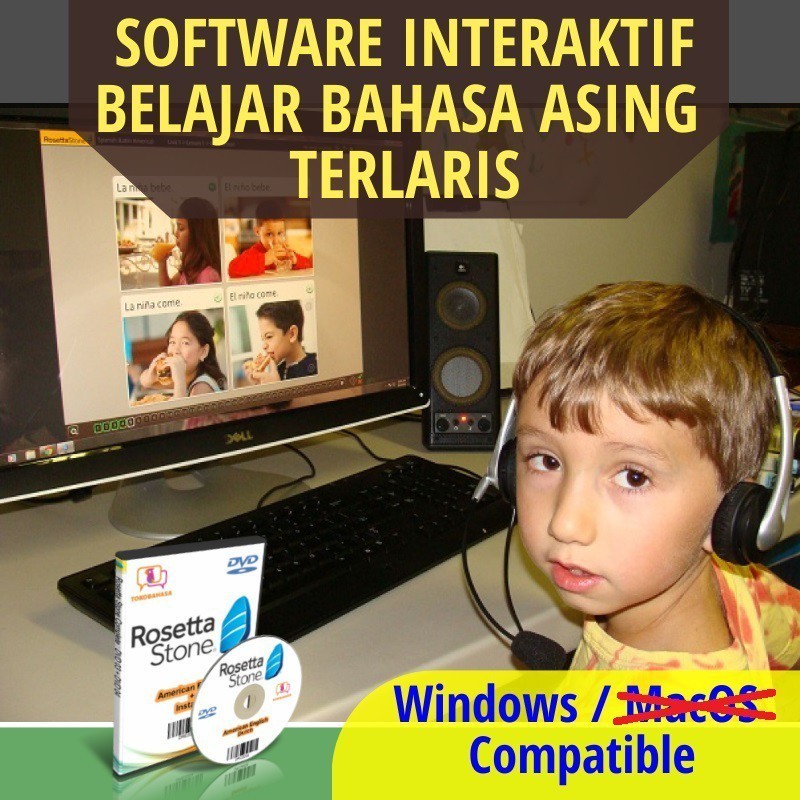 ROSETTA STONE versi 5.0.37 AMERICAN ENGLISH ( Software Canggih Interaktif Belajar Bahasa Inggris )