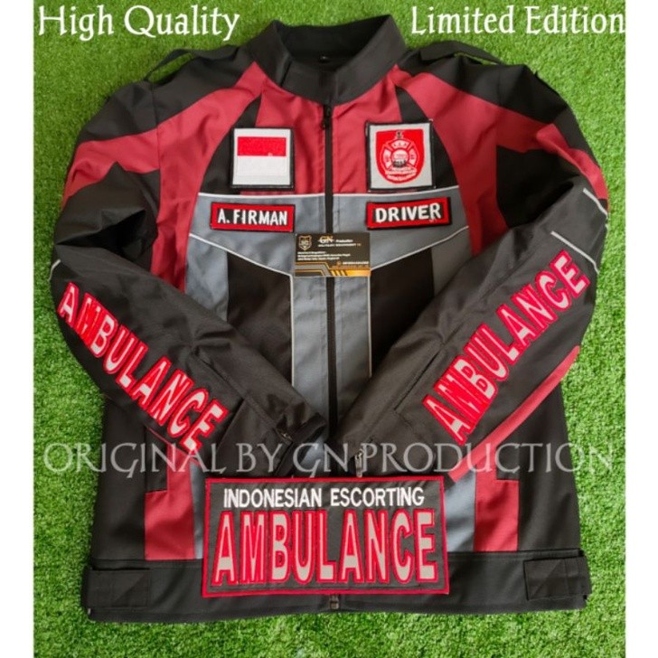 Jaket patwal ambulance jaket waterproof logo custom