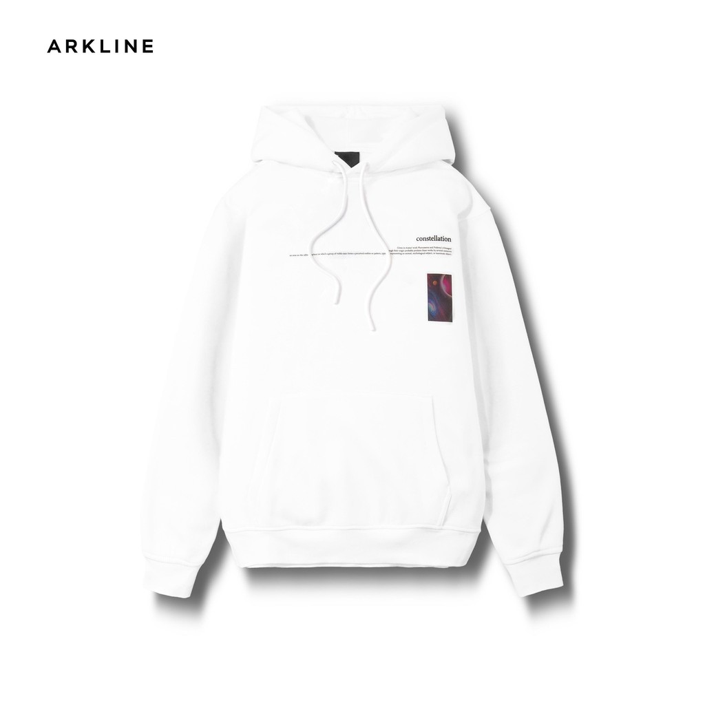 Arkline Constellation Pullover Hoodie White