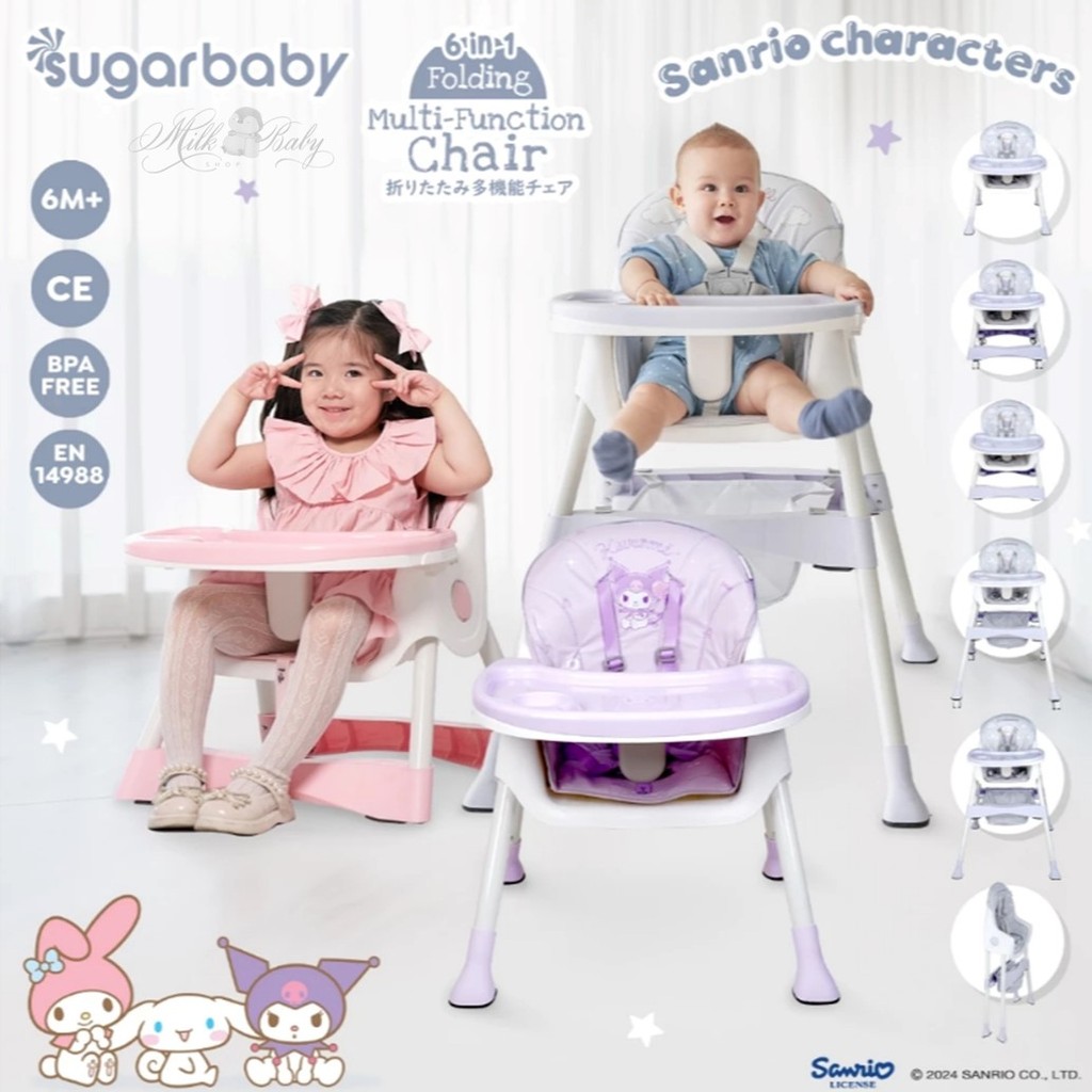 Sugar Baby 6in1 Folding Multifunction Chair - Kursi Makan Bayi