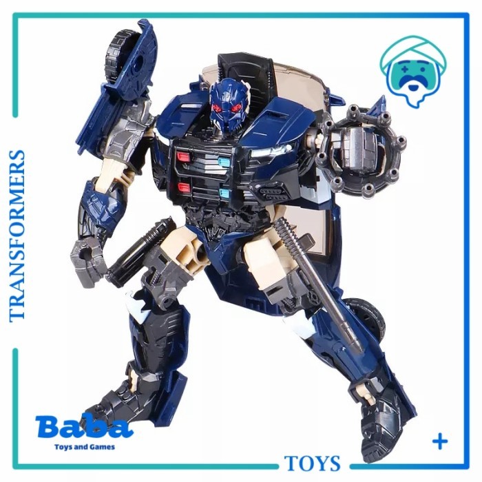 Mainan Robot BMB Transformers Police Barricade Deformation Original