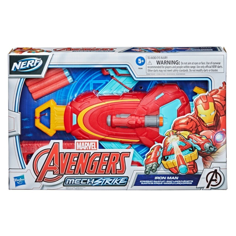 NERF Marvel Avengers Iron Man Mech Strike Strikeshot Gauntlet Ironman